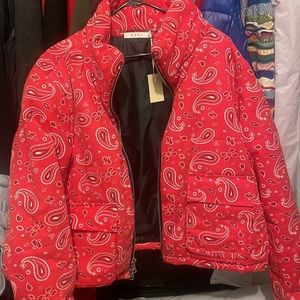 mnml red bandana jacket